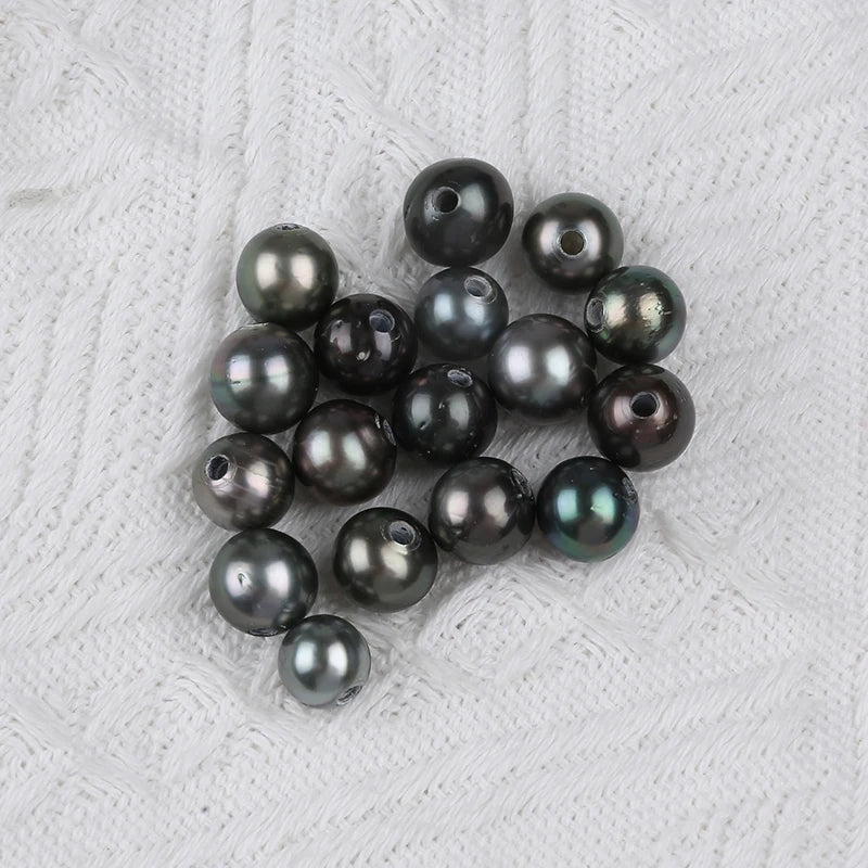 Tahiti Black 11-12mm Round Natural Loose Beads Seawater  Pearl for Sale