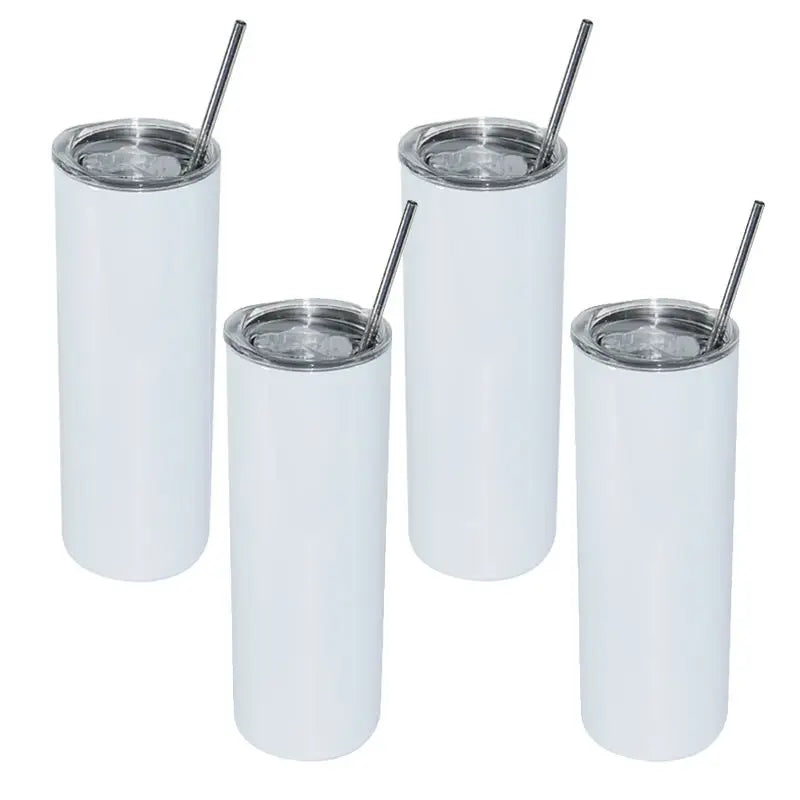 USA 20oz Stainless Steel Insulated Tumbler with Lid China Ca Warehouse White Skinny Straight Sublimation Blank 20 oz Straw Mu