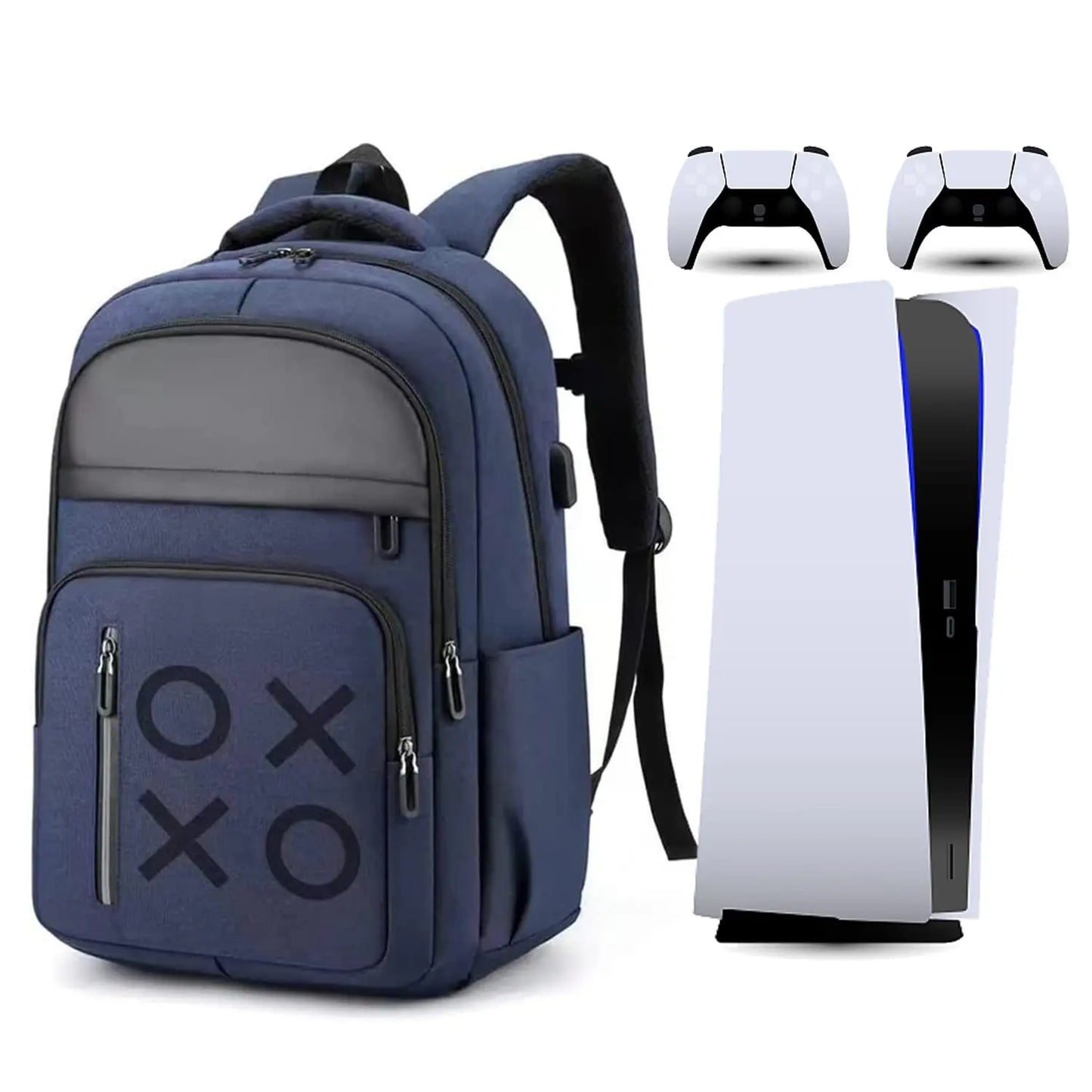 Convenient Nylon Travel Backpack Storage Bag for PS5 Console Games Special Purpose Carrying case for Storing Your Gaming Gear