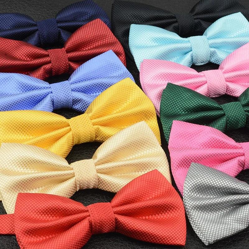 Wholesale Cheap Polyester Plain Bow Tie Display Sage Green Bow Ties 25 Solid Color Black Bowtie for Men
