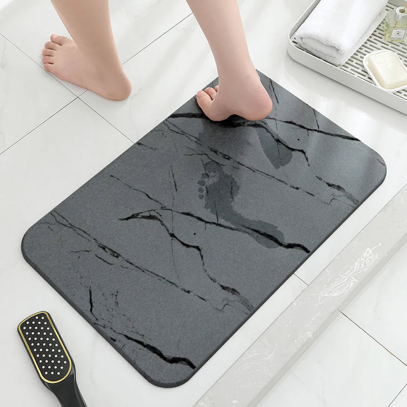Hot Selling Wholesale Eco-friendly Solid Color Anti-Slip Quick Drying Diatomite Bath Mat