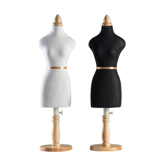 Women's Teaching Small Table Mannequin Small Dress Forms Female Stereoscopic Tailoring Model Shelf for Clothing Design Learni