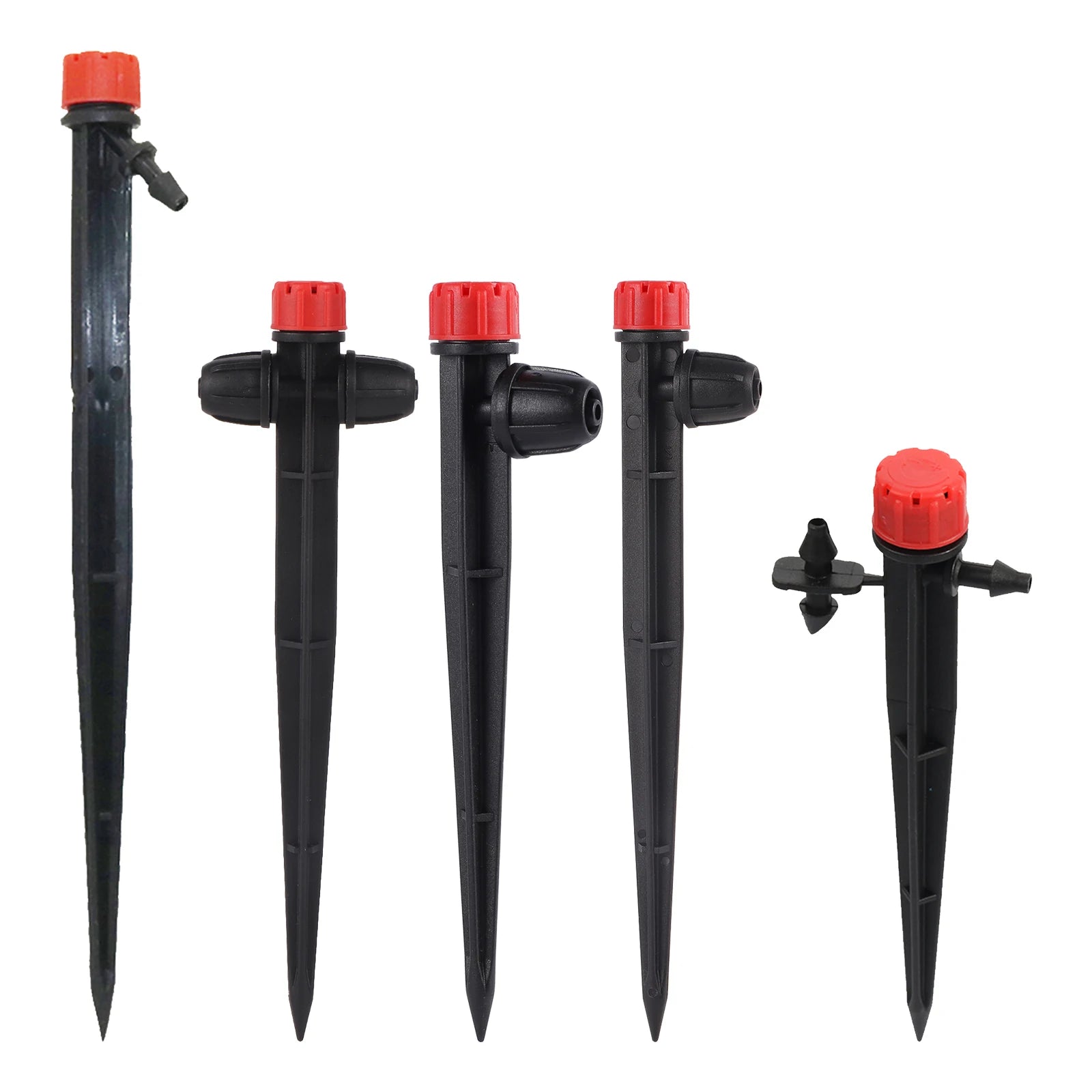 Adjustable 8 Hole Long Rod Drip Garden Irrigation Spiked Sprinkler Greenhouse Potted Plants Watering Device