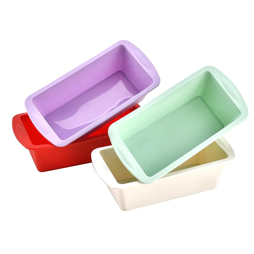 Easy-to-Demold Rectangular Silicone Cake and Toast Mold for Home Oven Baking a Convenient Baking Dish & Pan