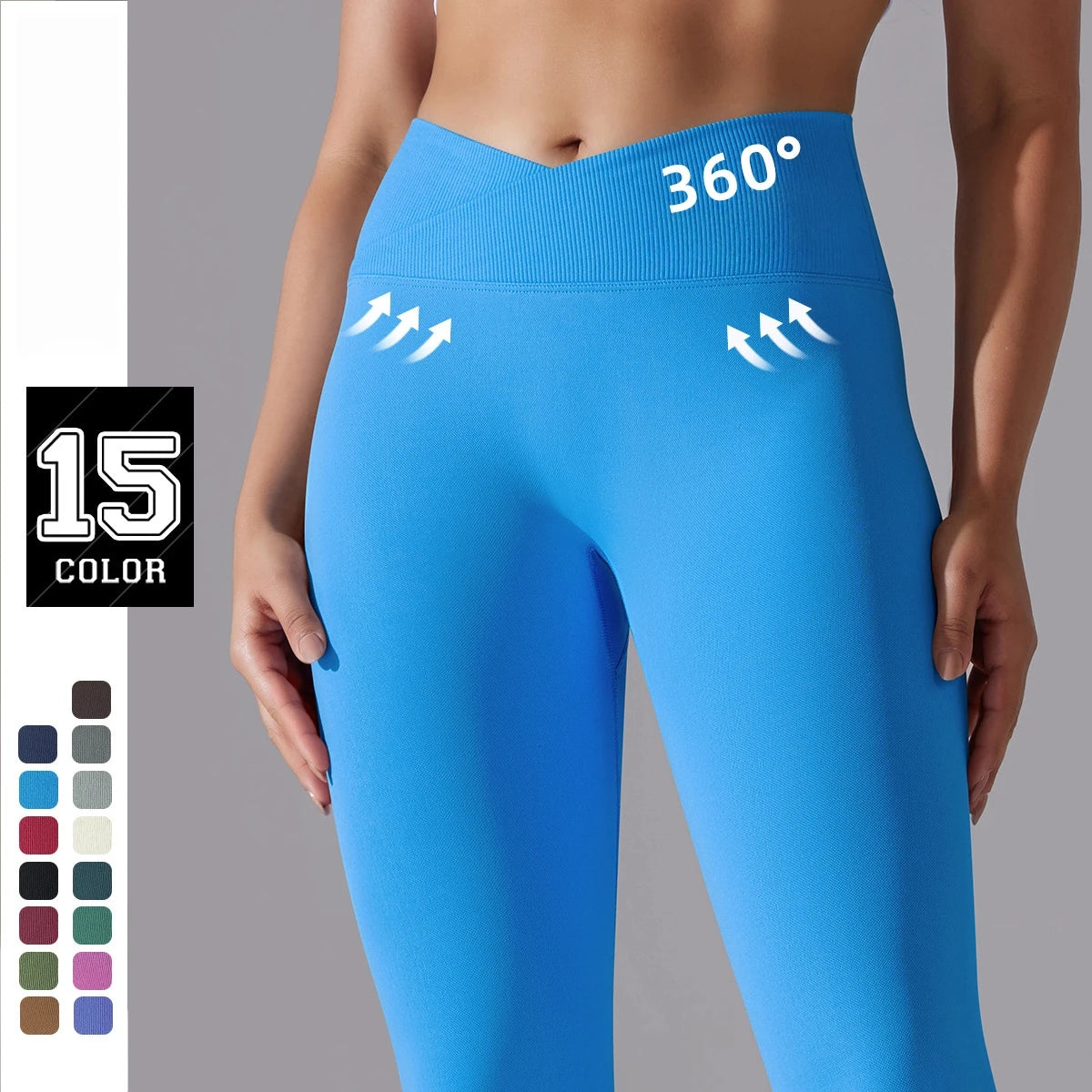 6627 2XL Plus Size Seamless Scrunch Butt Yoga Legging V Waist Gym Compression Athletic Legging Custom Logo
