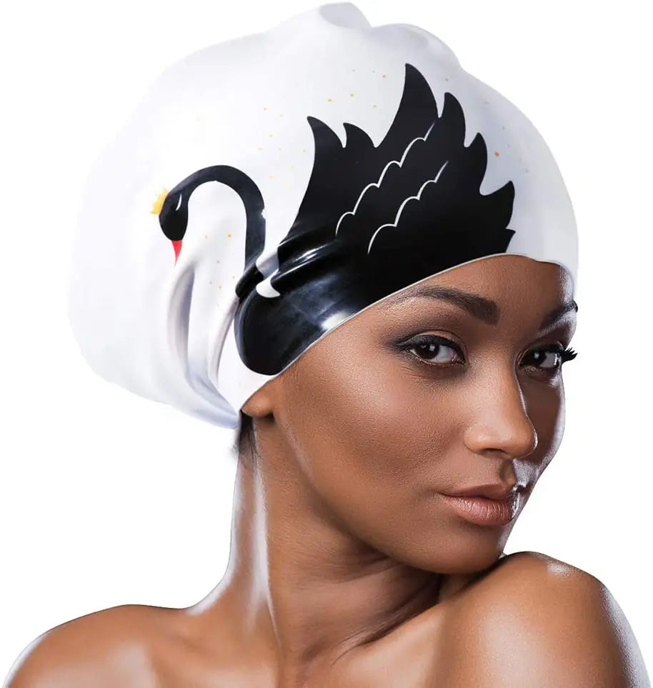 100% Environmental Silicone Dreadlock Cap Swim Cap for Braids Color Fading Resistant Customized Silicone Caps for Long Hair