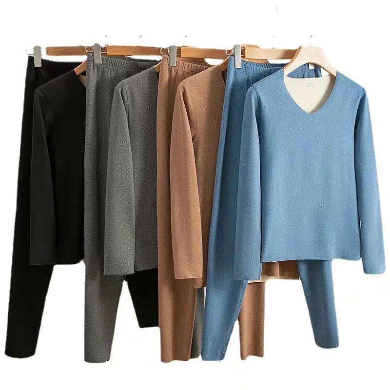 Ultra Soft Women's Fleece Thermal Underwear Set Winter Long Johns Suit OEM Polyester Base Layer for Men's Sleepwear Bulk Orde