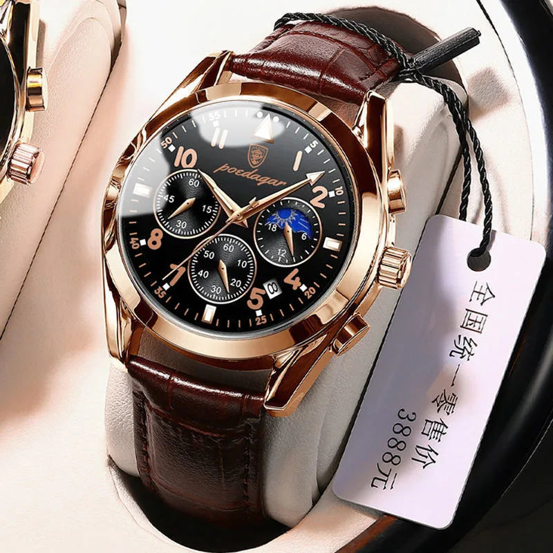 QUARTZ WATCH POEDAGAR 2023 New Black Technology Men's Watch Student Fashion Casual Minimalist Quartz Watch