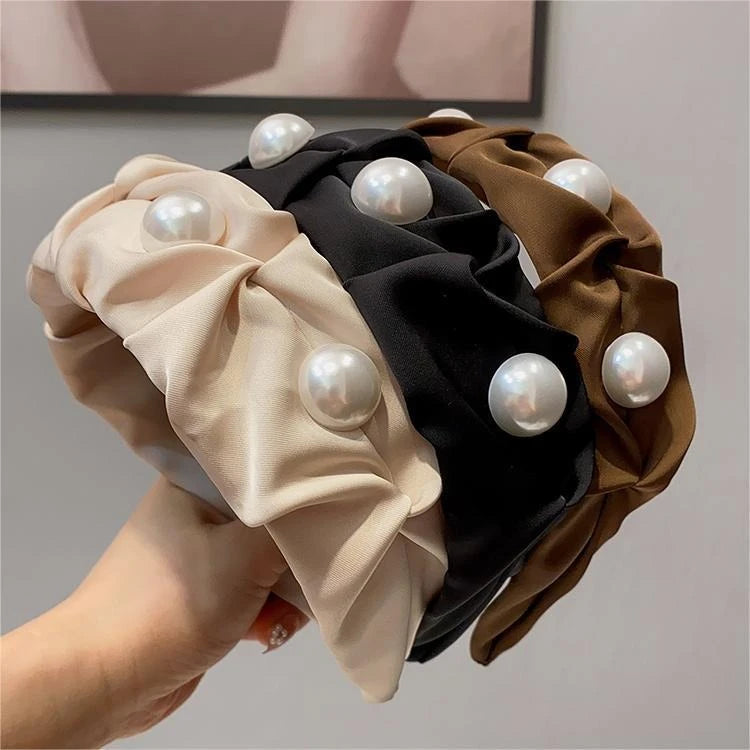 Solid Color Satin Diademas Rhinestone Hair Ribbons Diamond Sparkling Head Bands for Womens Bling Unique Hair Hoop Simple Vinc