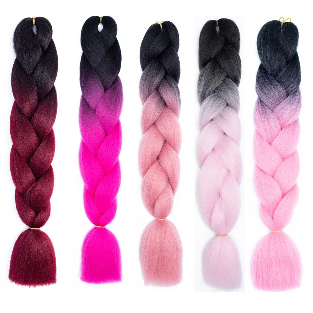 Jumbo Braid for Braiding Hair High Temperature Fiber Extensions for Box Twist Braid Wholesale Micro-loop Pre-Bonded