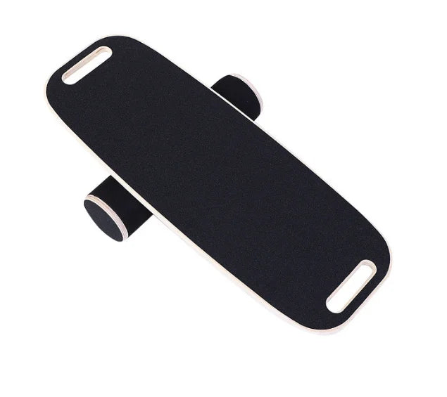 NJ Wholesale Wooden Yoga Custom Logo Balance Board With Roller Fitness Gym Equipment Adults Kids Non-slip Wooden Rocker Board