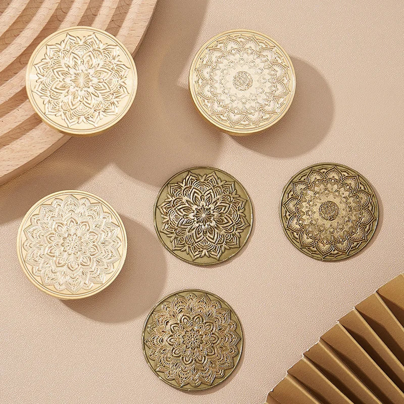 Original 4cm Mandala Flower Window Wax Seal Beads DIY Craft Sealing Pellets Envelope Wedding Invitation Decoration Supplies