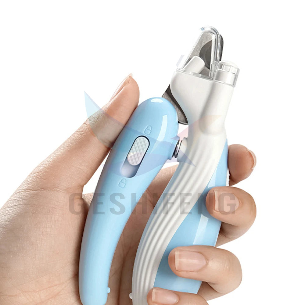 Uv LED Pet Cat Nail Clippers Dog Toe Nail Scissors Cutter Set Light Illuminated Dog Nail Clipper Prevent Accidental Pet Trimm