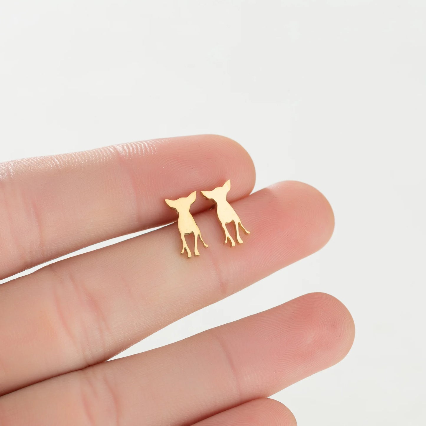 Personalized Punk Animal Stud Earrings Women Men High Quality 316L Stainless Steel Cute Pet Dog Stud Earrings Gifts for Girls