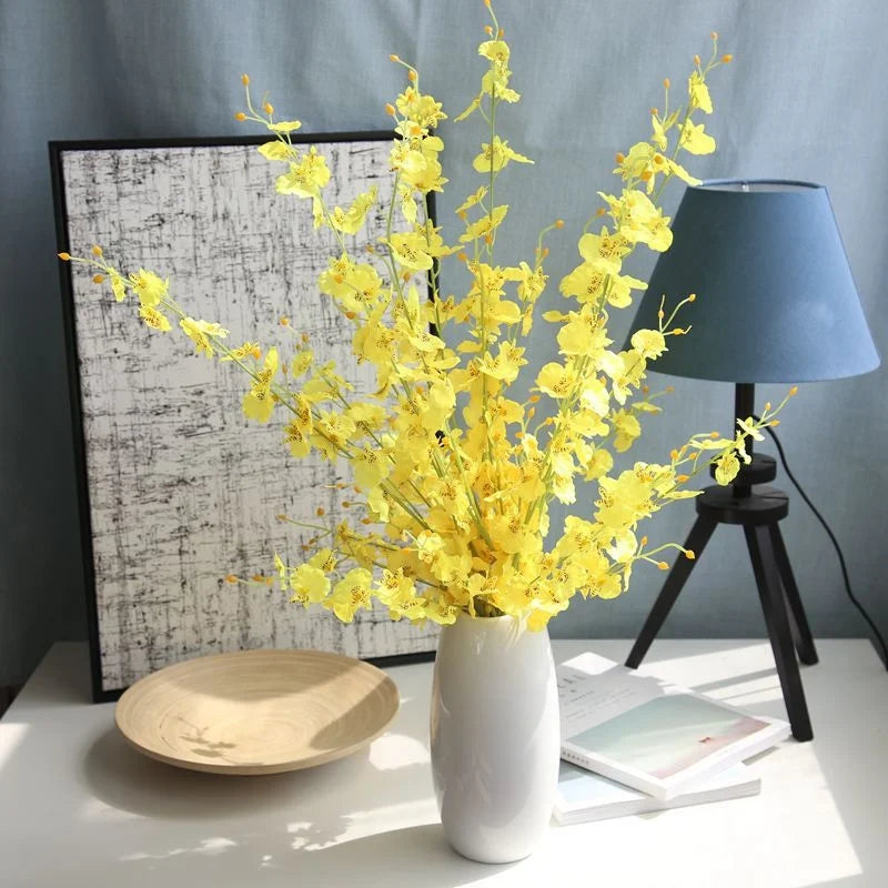 JCF238  Wholesale Oncidium Leaves Orchid Chrysanthemum Artificial Flowers Colorful Leaf for Home Wedding Decoration