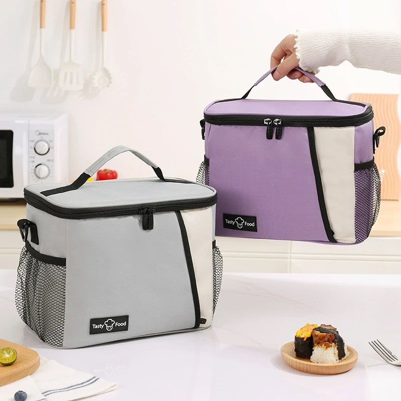 Hot Sale Durable Cotton Canvas Lunch Cooler Bag Eco-friendly Portable Shopping Bag with Food Thermal Insulated Jumbo Cooler B