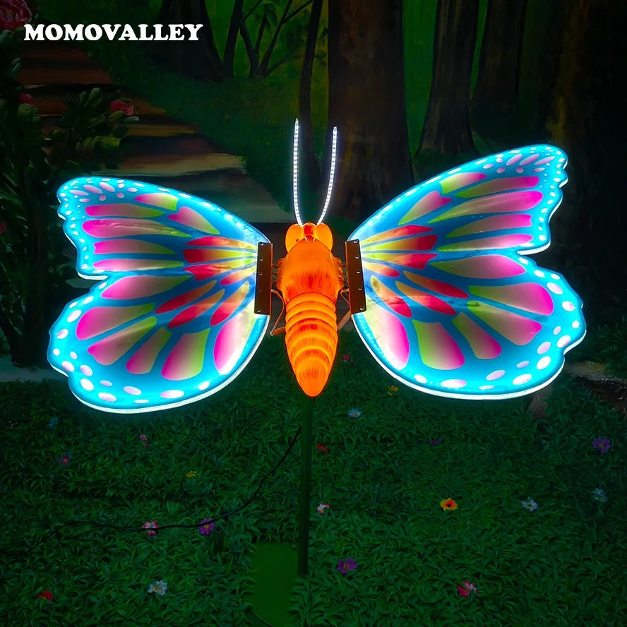 Momovalley Affordable 100cm Large Lighted 3d Led butterfly Motif Lights Outdoor Garden Christmas Decorative Lighting