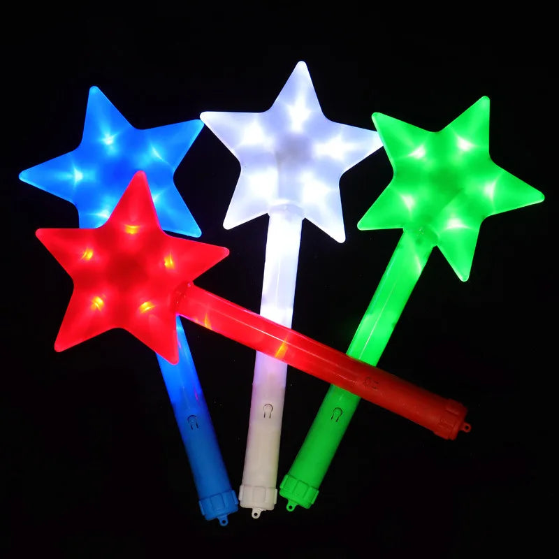 Nicro Wholesale Cheer Prop Neon Party Supplies Glowing Wands Rod Gift LED Concert Party Decorative Star Shape Light up Stick