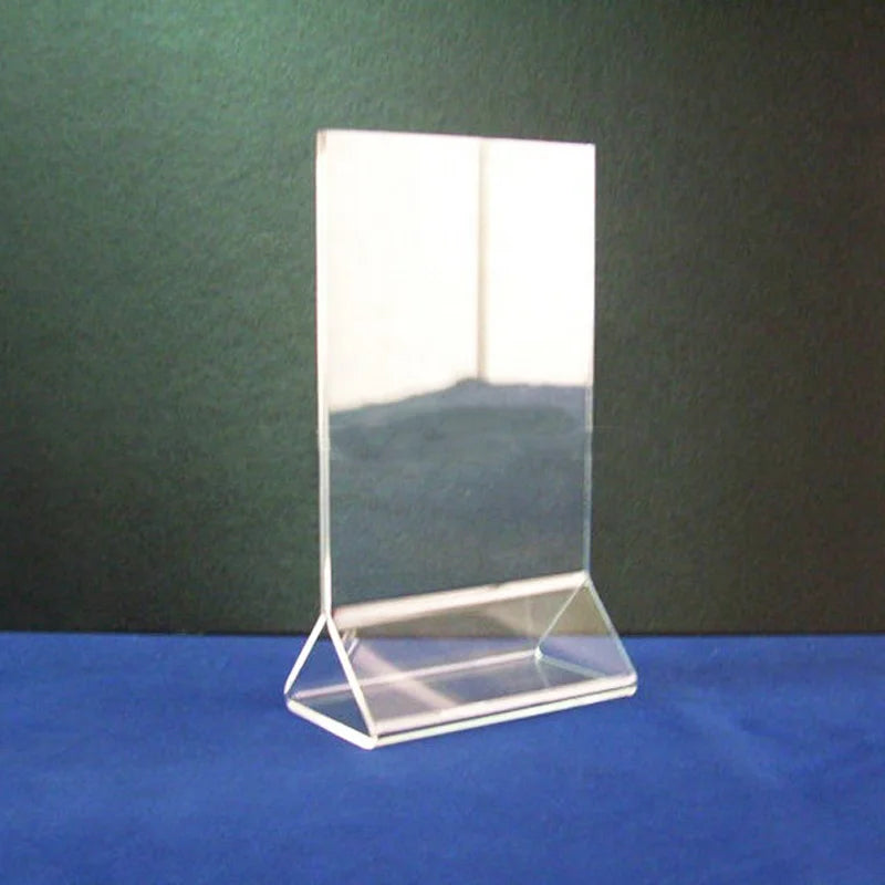 A4 A5 5x7 4x6 Clear Acrylic Table Tent Sign Holder with Triangle Base Table Top Menu Card Plastic Sign Insert Stand