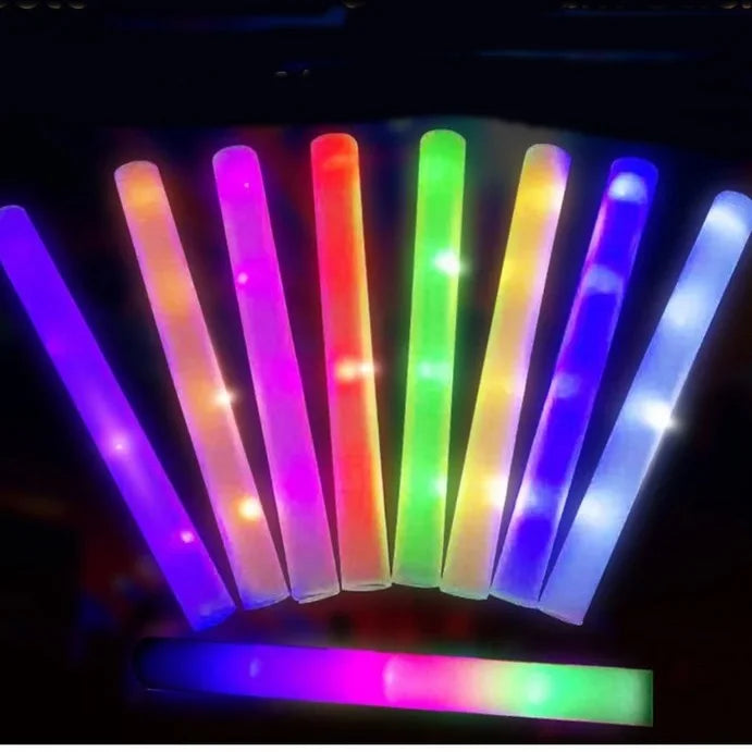 Custom LED Bulk Flashing Light up Cheering Stick in the Dark Party Wedding Concert Christmas Valentines Day Foam Glow Sticks