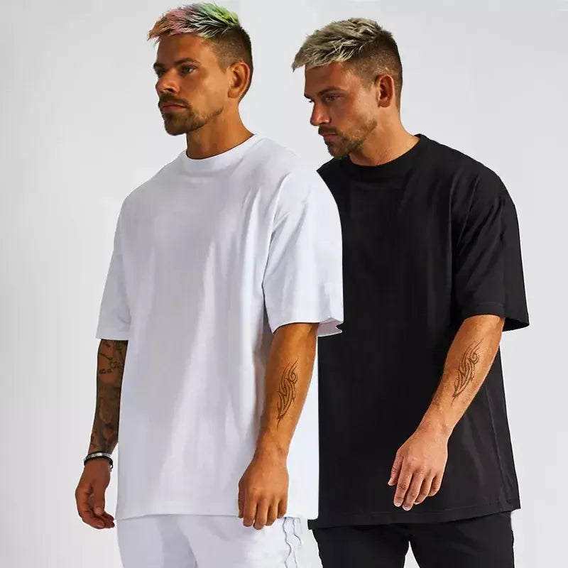 230g Oversized Custom High Quality T Shirt Printing Short Sleeve 100% Cotton Gym Short Sleeve Round Neck T-Shirts