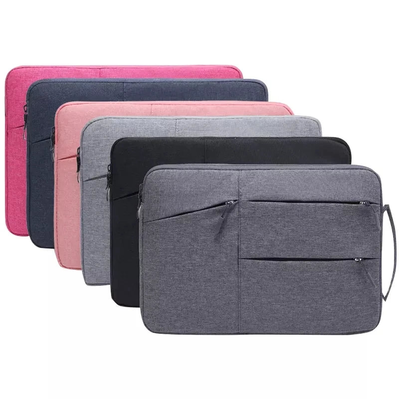 Custom Logo Double Layer Thicken Large Capacity Portable Laptop Case Sleeve With Handle