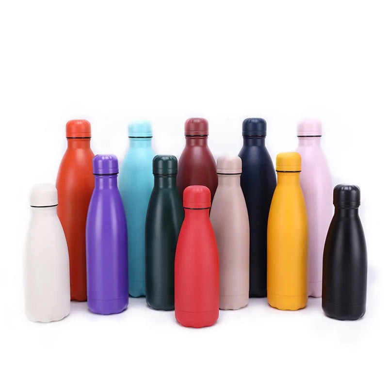 Reusable Stainless Steel 304 Portable 500ml Vacuum Insulated Eco-Friendly Handgrip Design Water Flask Gym Cycling Camping