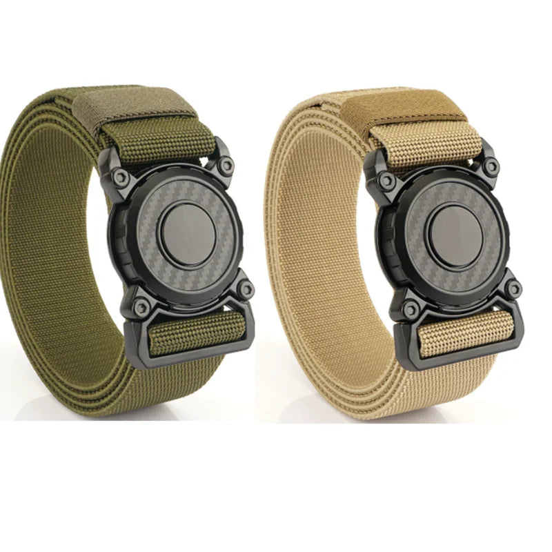 Rotary Buckle Tactical Quick Release Web Nylon Belt Tooling Outdoor Training Belt Golf Belt