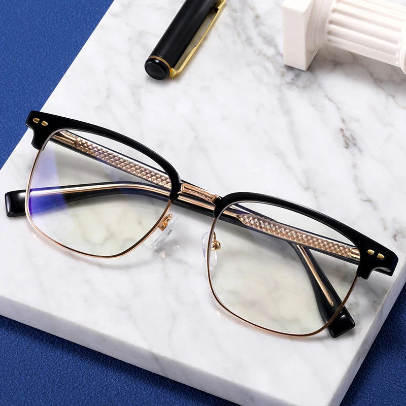 2023 New Fashion MS 81007 Eyeglasses Best Selling Classic Metal TR  Frame Blue Light Blocking Glasses for Ladies