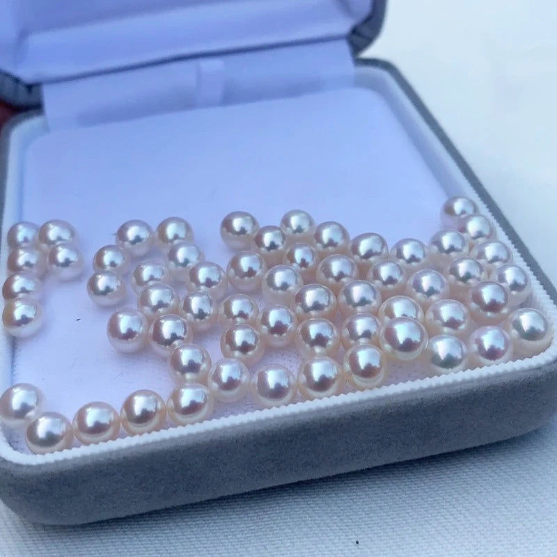 Top Quality 4A 2.5-9.5mm White Freshwater Pearls Half Hole Chinese Akoya Pearl for Jewelry Making