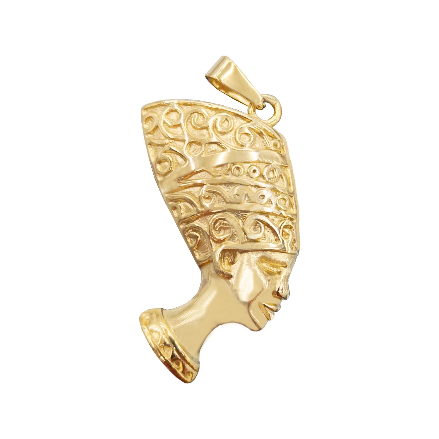 18k Gold Egyptian Queen Nefertiti Pendant Stainless Steel Vintage Ancient Egyptian Pharaoh Queen Nefertiti Pendant