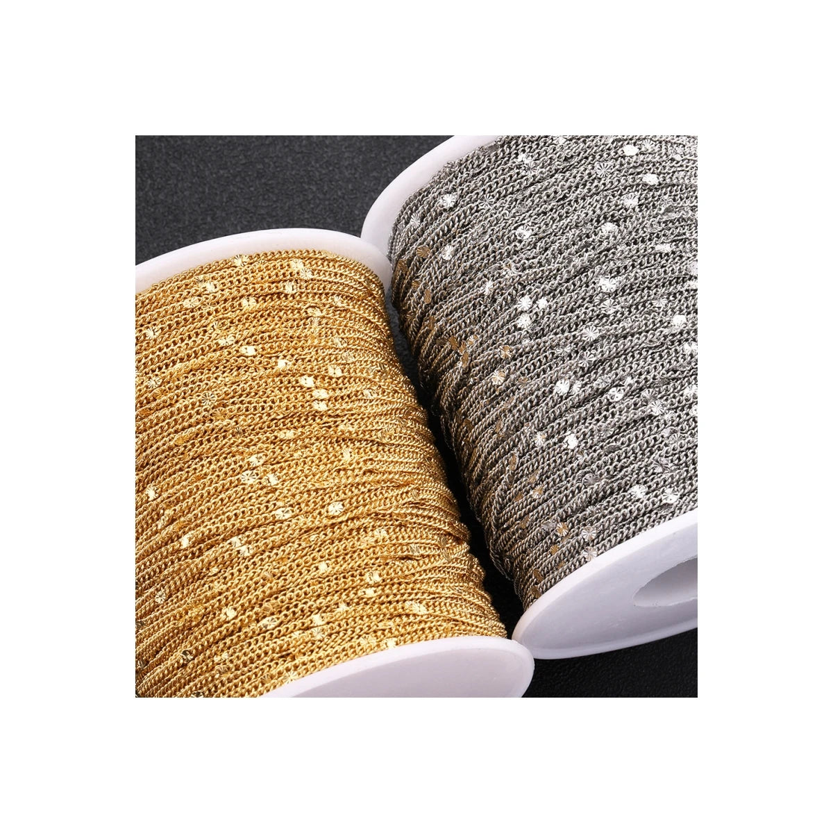 GP Fashionable 18K Gold Stainless Steel Color-Preserving Side Clip Patterned Fine Chain for Women's Jewelry Accessories