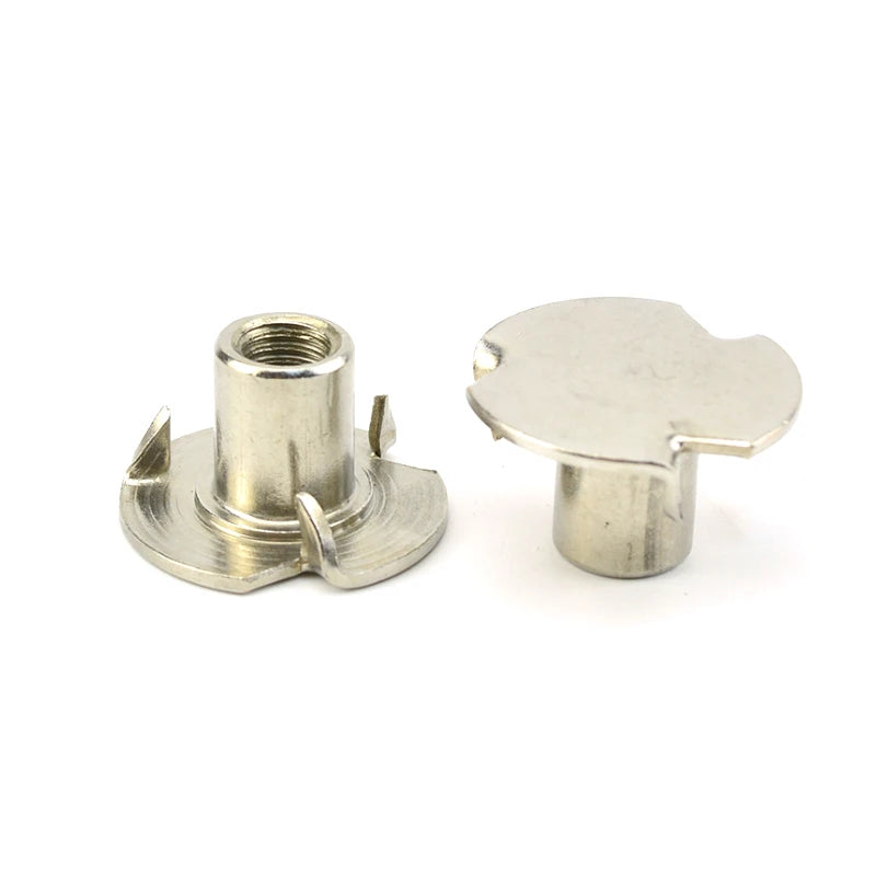 China Factory High Quality OEM ISO6930G DIN1624 Half Threaded Stainless Steel  Three Prongs Tee Nuts Four Prongs Tee T Nut