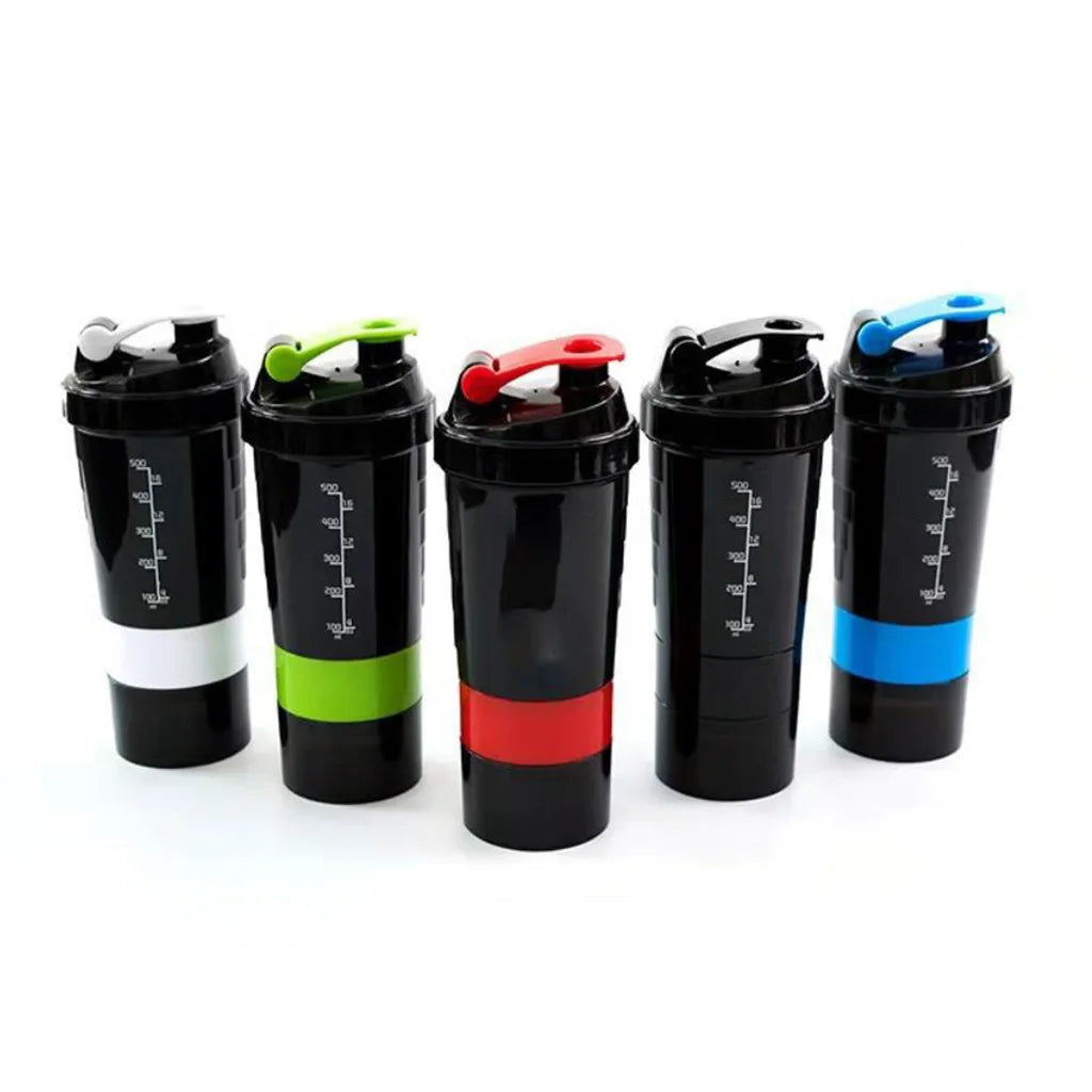 Custom 500ml Sports Plastic Protein Fitness for Shaker Bottle Gym Water for Whey Shake for Whey Blender Shaking Mixing for Ba