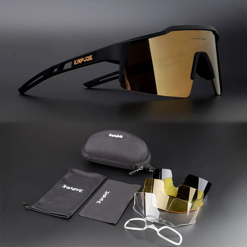 Polarized Cycling Sports Sunglasses With 3 Interchangeable LensesMens Womens Bicycle Glasses Goggles Mtb Sport Eyewears