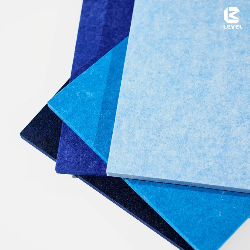 Modern 100% Polyester Acoustic Panel 600*600*9mm 3D Model Design Graphic Design Eco-Friendly Fireproof Office Auditorium Use