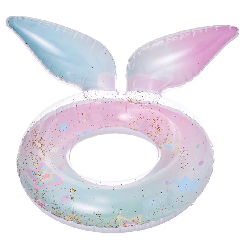 New Design Mermaid Swim Ring with Glitters Inside Inflatable Mermaid Swim Tube with Glitters Inside