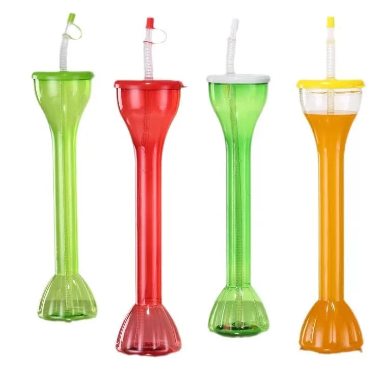 Animal-Themed Plastic Drinkware Includes Yard Slush Cups and Smoothie Straws for Parties