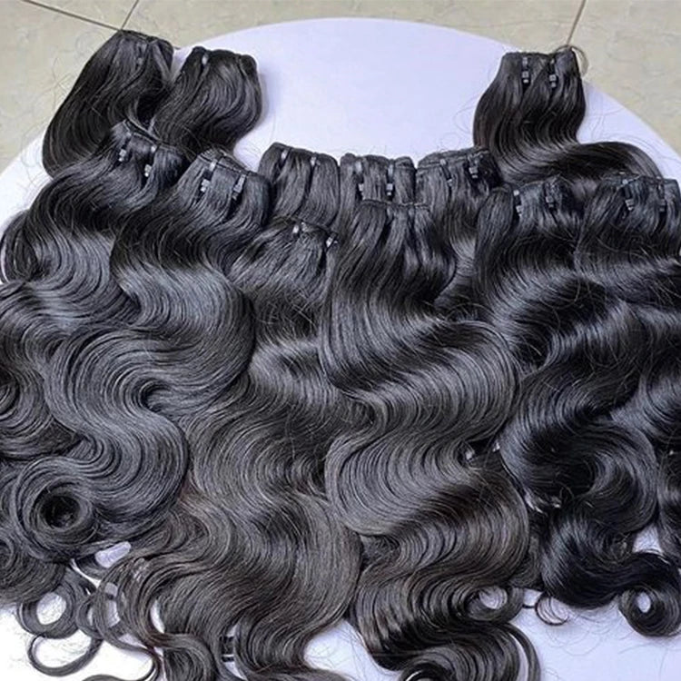 Body Wave Raw Vietnamese One Donor Natural Color Cuticle Aligned Double Drawn Vietnamese Human Hair Extensions Bundles Vendor
