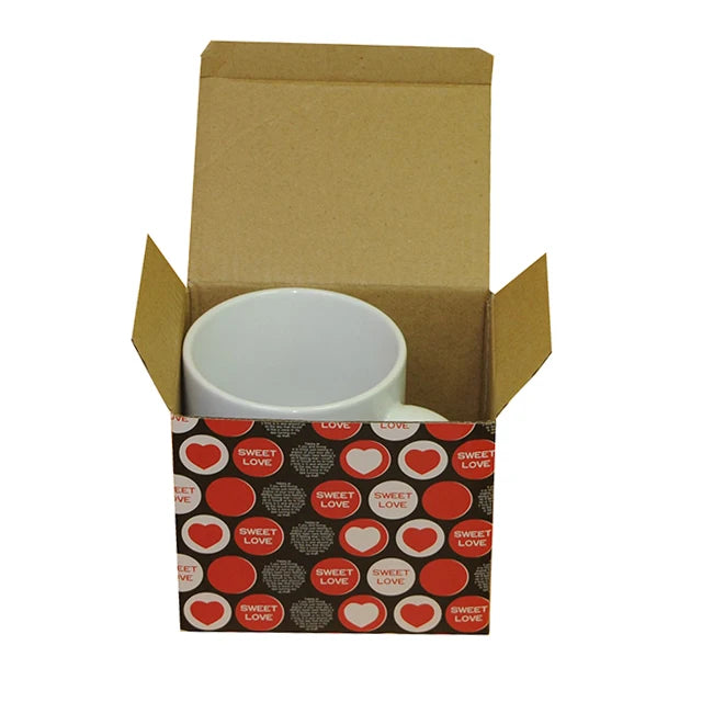 Custom Printing Recyclable Glass Cup Packaging Tall Coffee Mug Set Gift Box for Shipping E Commerce Mug Packing Box