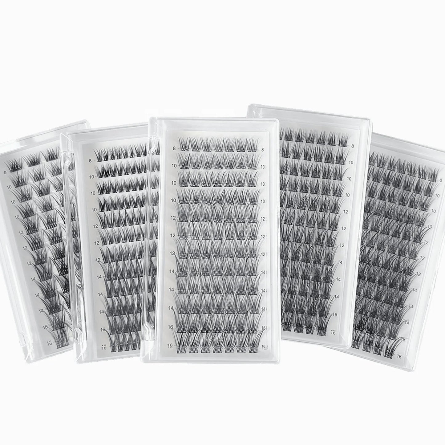 Handmade Customized Individual Soft Mink Lash Cluster Kit Super Thin Band Natural Feather Wholesale Individual Made Human Hai