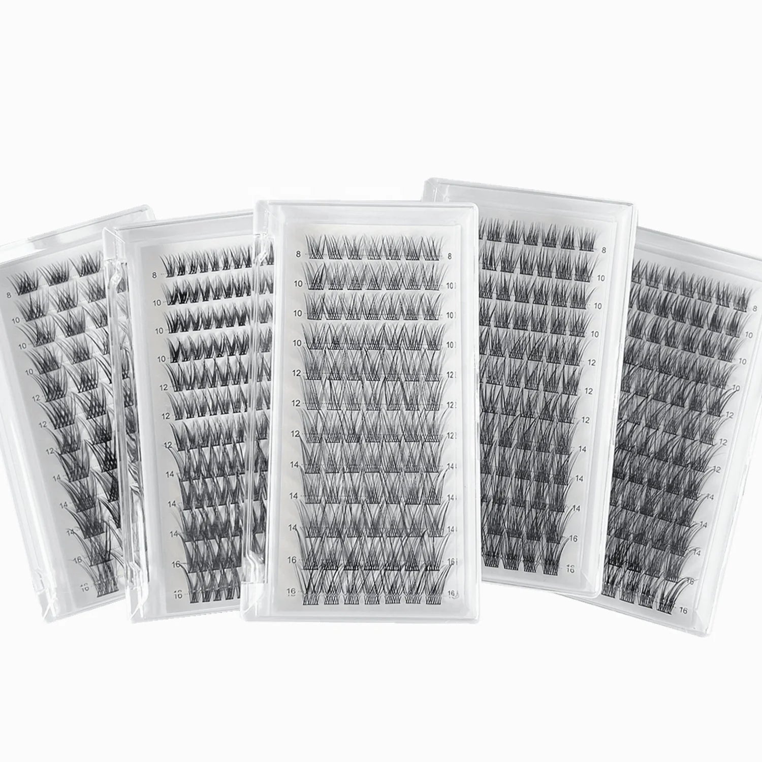 Handmade Customized Individual Soft Mink Lash Cluster Kit Super Thin Band Natural Feather Wholesale Individual Made Human Hai