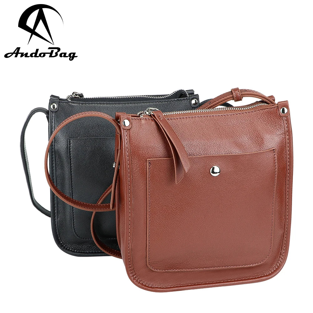 AdoBag Mini Crossbody Bags Genuine Leather Mobile Phone Bag Luxury Shoulder Coin Purse 1644