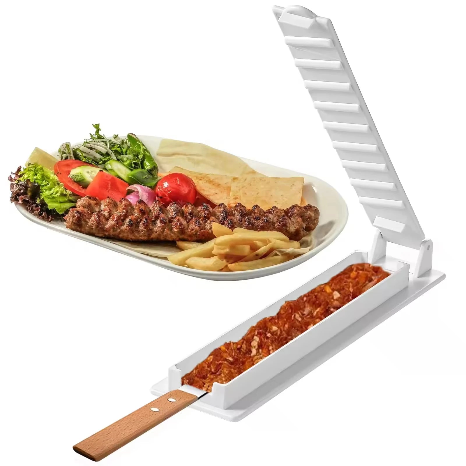 Kabob Maker for Skewers and Sticks - Kabab Maker Machine - Manual Kebab Making Tool Manual Kebab Making Tool