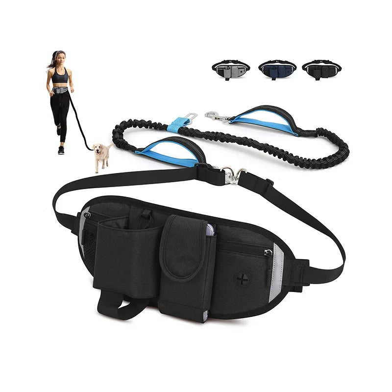 Wholesale Outdoor Sports Multifunctional Waist Bag Reflective Running Fanny Pack With Walking Dog Leash
