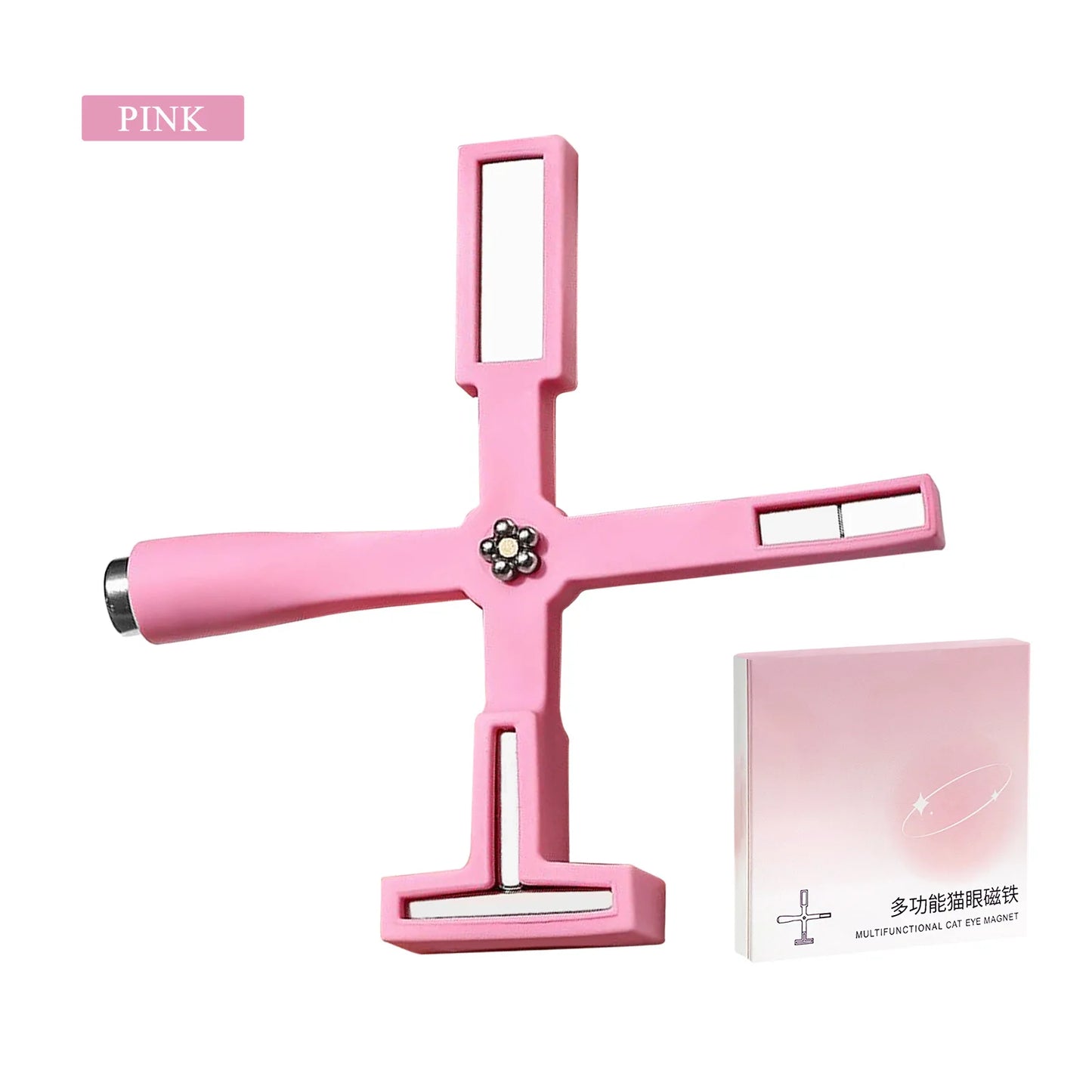 Cross Shape 5 in 1 Multifunction Cat Eye Effect Magnets Nail Polish Magnetic Stick Flower Magnet Cateye Tool