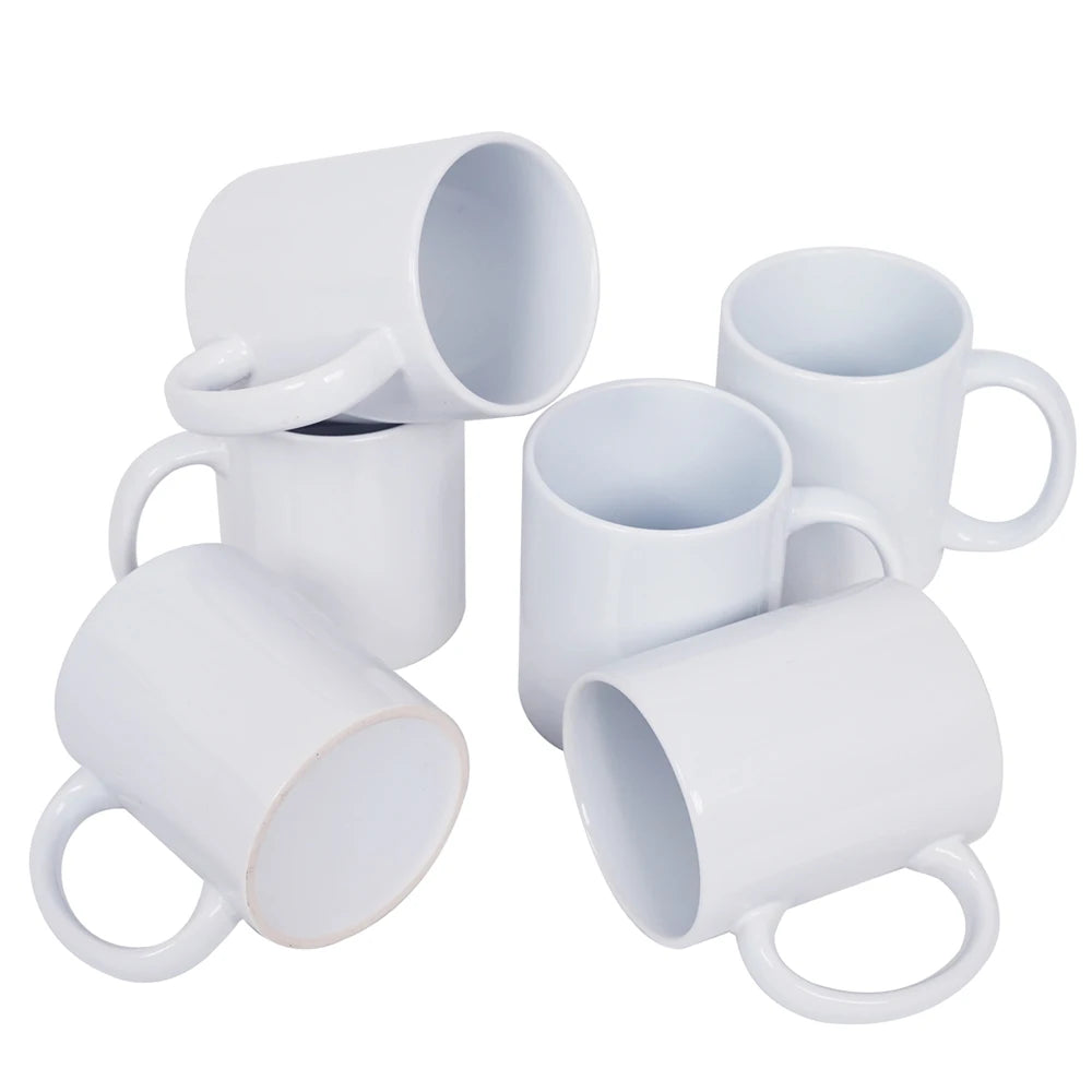 Wholesale Mugs and Cup 11oz Coffee Cup White Ceramic Coffee Mug Sublimation Blank Mug 325ml with Handle