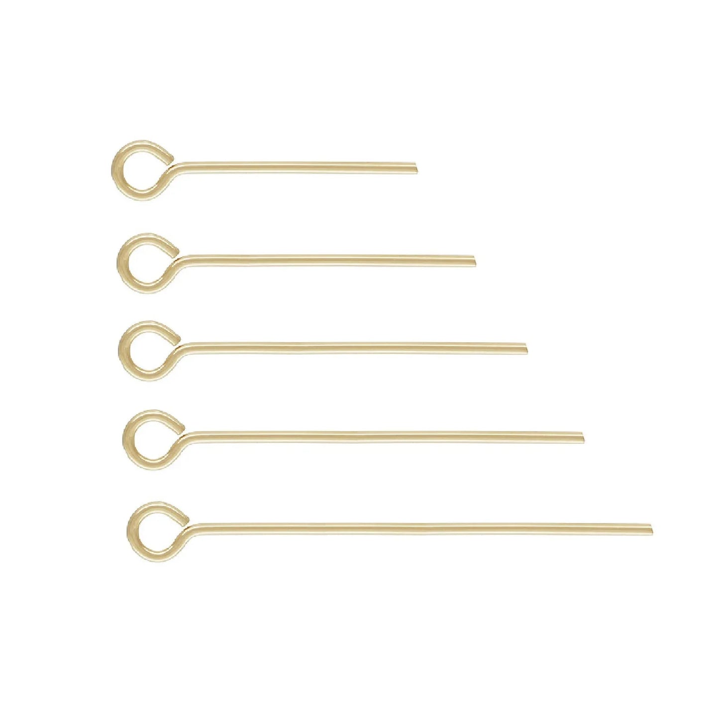 GP Eye Pins 22ga 24ga Gold Filled Eyepin for DIY Permanent Earrings Making Accessories Jewelry Findings