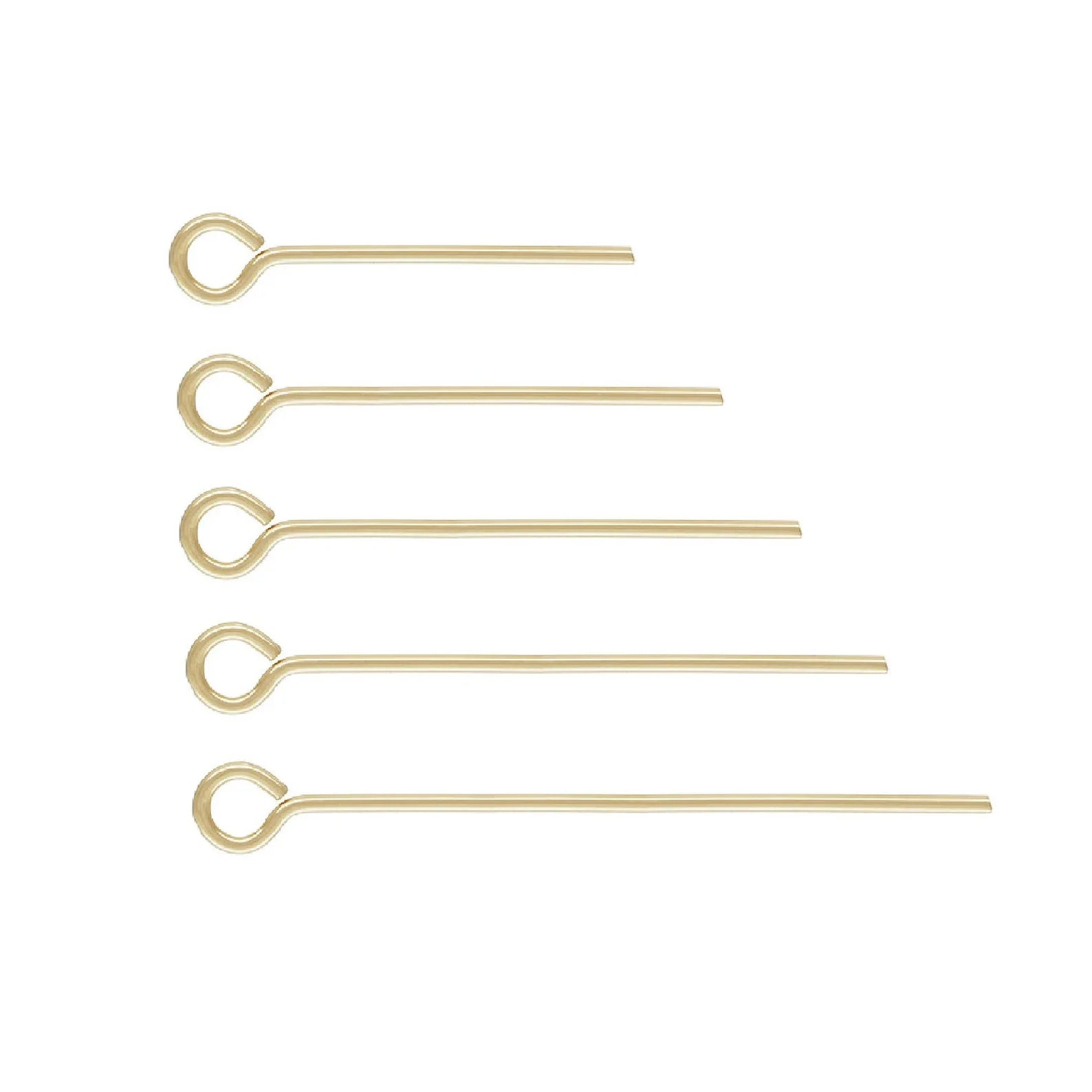 GP Eye Pins 22ga 24ga Gold Filled Eyepin for DIY Permanent Earrings Making Accessories Jewelry Findings