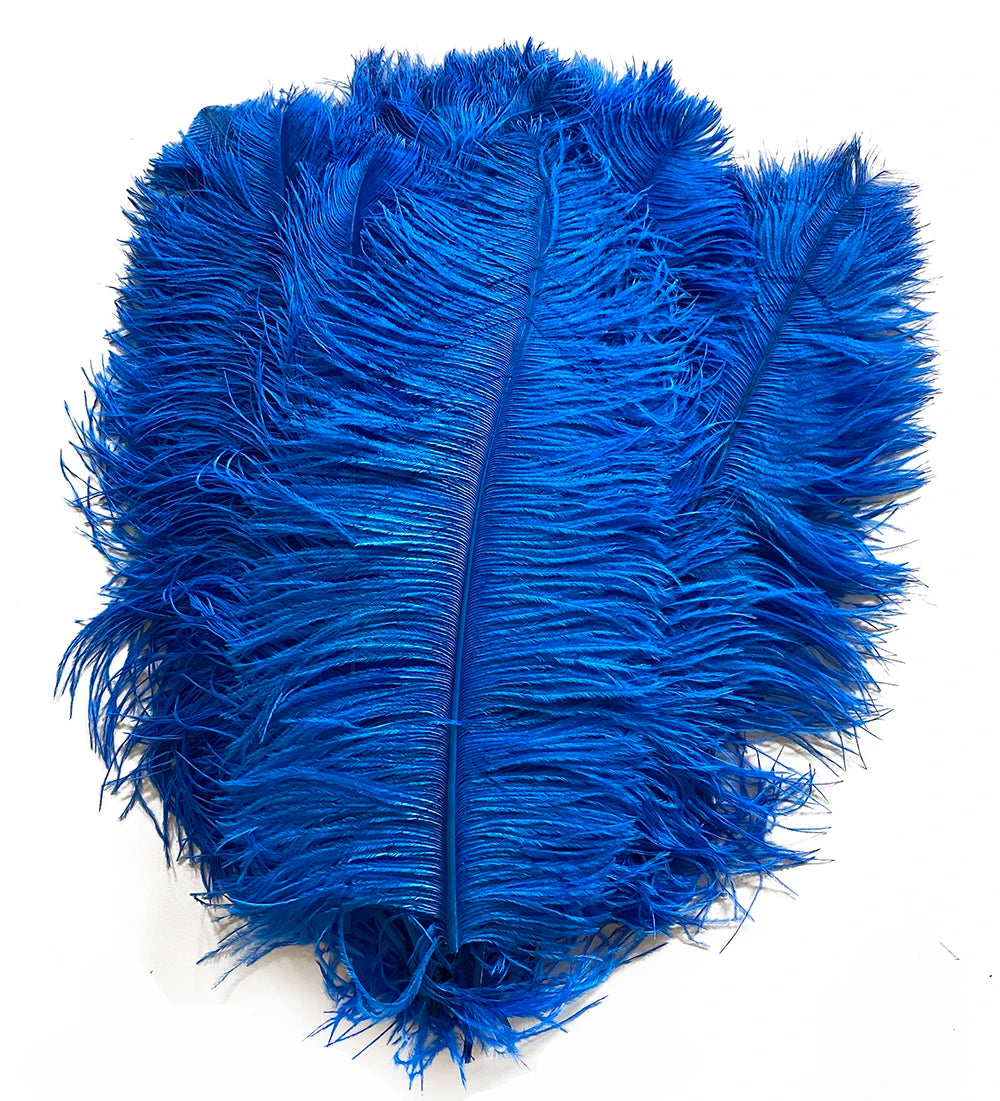 35-40cm  Blue Plume Ostrich Feathers for Party Carnival Home Wedding Centerpiece Christmas Vase Holiday Decor DIY Craft Flora